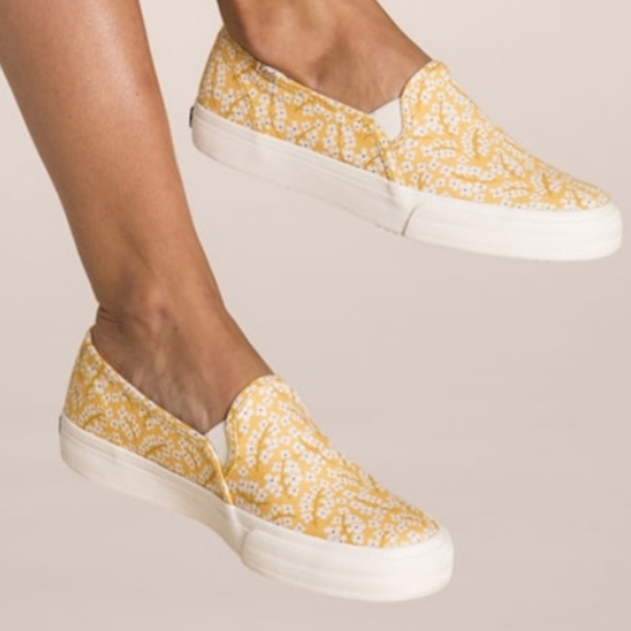 Keds Shoes - Ked's Double Decker Yellow Floral Slip-On Shoe 7.5